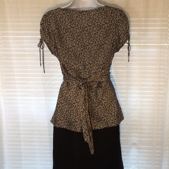 Express Design Studio Silk Floral Tie Back Blouse Sz S - Picture 5 of 12